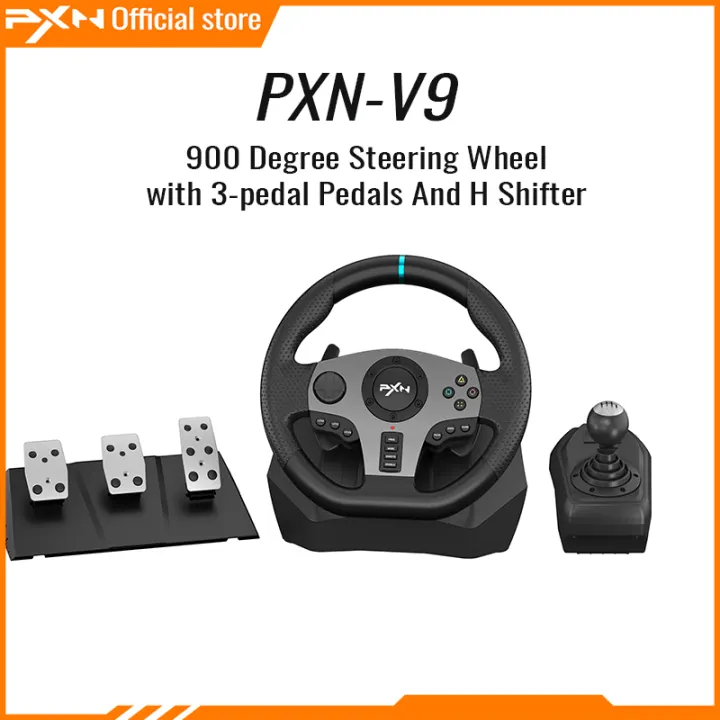 Pxn V9 900 Degree Steering Wheel Universal Usb Car Sim 270 900 Degree Race Steering Wheel With 3 Pedal Pedals And Shifter Bundle For Pc Ps3 Ps4 Xbox One Nintendo Switch Lazada Ph