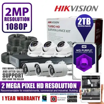 Complete Hikvision 6 Channel 2MP indoor 