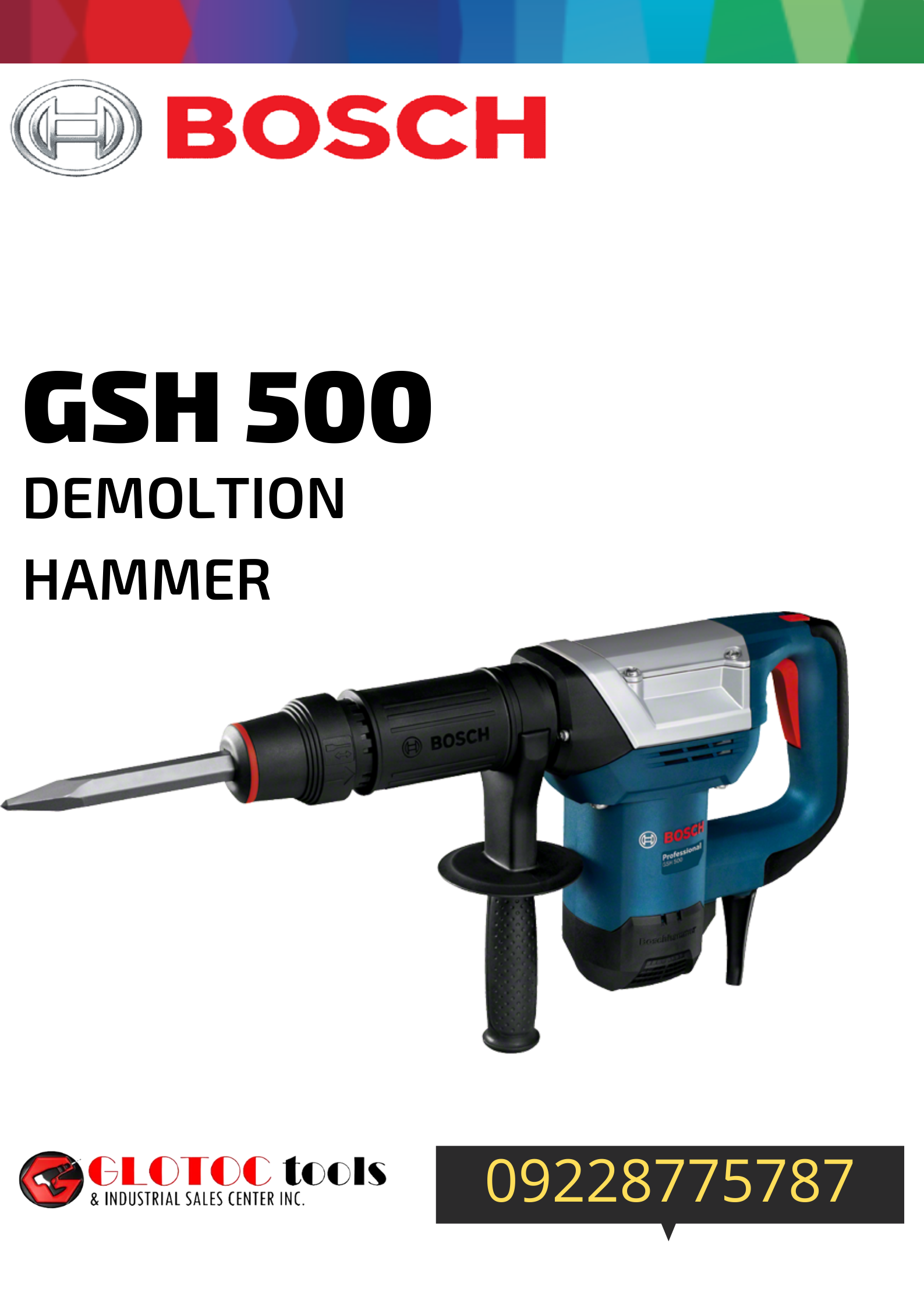 BOSCH Demolition Hammer COC GSH 500 Lazada PH