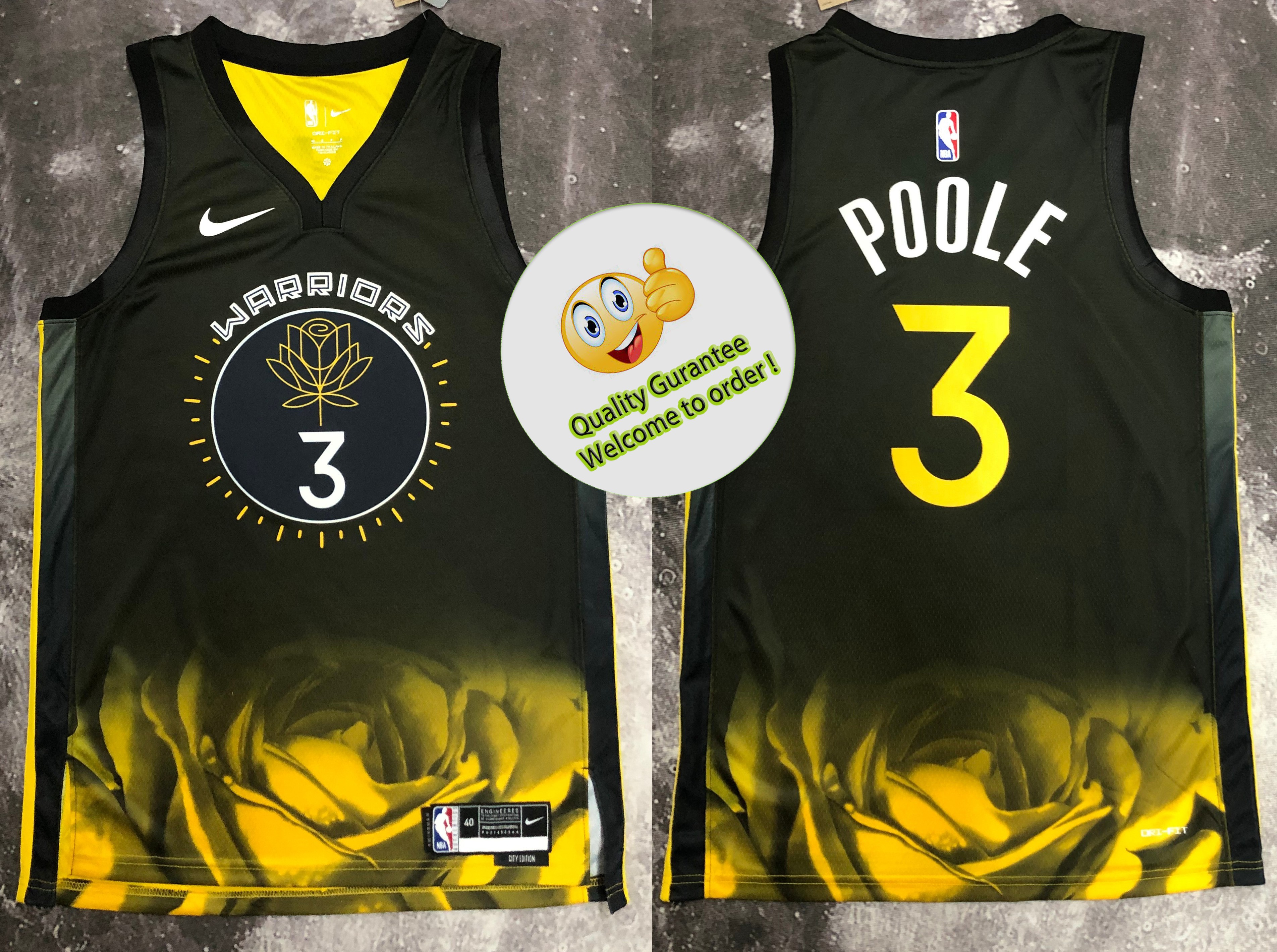 NBA_ 75th Custom Jersey Golden''State''Warriors''MEN 3 Poole 32