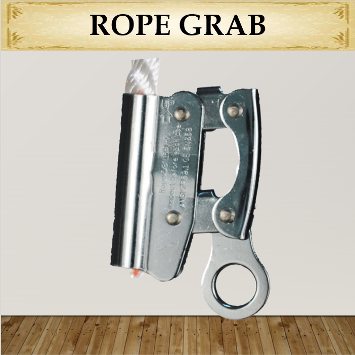 ROPE Lifting Self Locking Fall Arrest Rope Grab, Rope Grab With Safety Lanyard, Wire Rope Grab