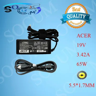 Laptop charger adapter Acer 19v 3.42a 65w Acer Aspire R3 V3 V5 V7 E11 E14 E15 ES1 R11 R14 V15 E1 E3 E5 ES F5 M3 M5