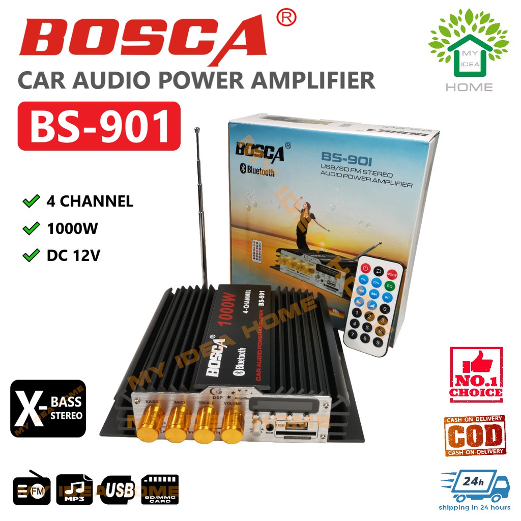 BOSCA Amplifier with Bluetooth USB/SD 