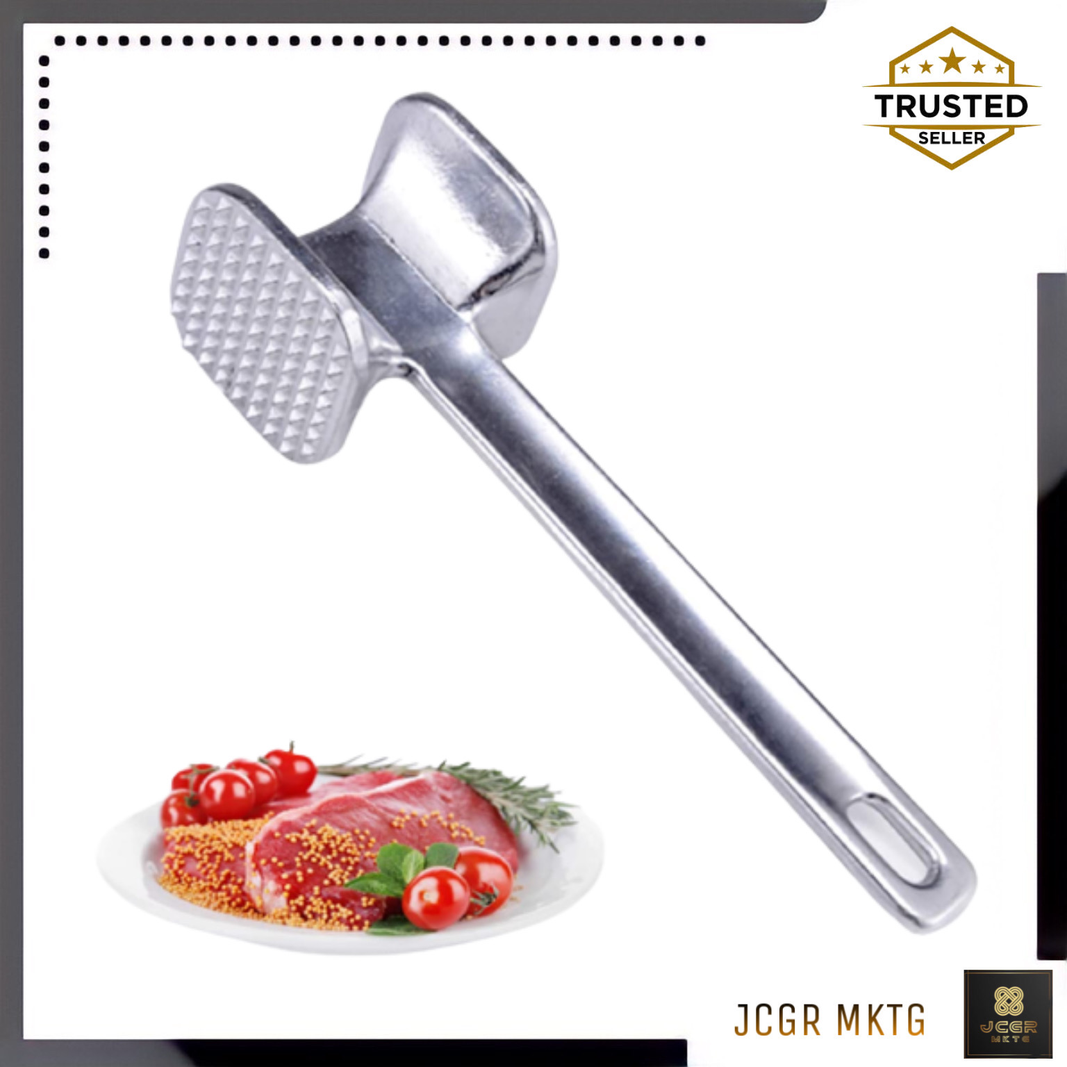 KITEXPERT Meat Tenderizer Hammer with Comfortable-Grip Handle, Dual-side  Mallet for Kitchen, Heavy Duty Pounder For Tenderizing Steak, Beef and Fish