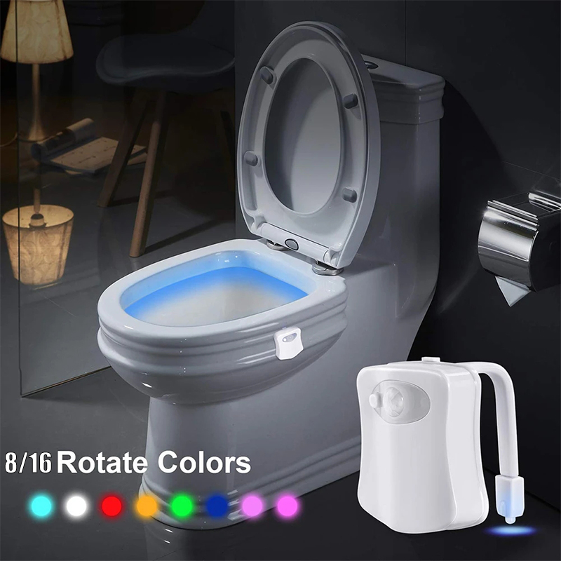 8/16 Color Led Human Body Induction Hanging Toilet Light For