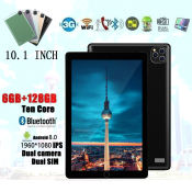 10.1" Android Tablet with 6GB RAM, 128GB Storage, Triple Camera