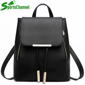 black leather bag backpack