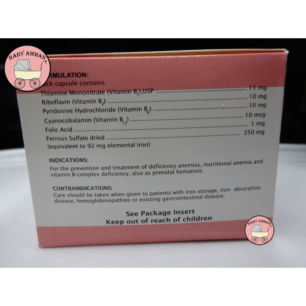 hanizyn multivitamins with iron 100s capsule (Hanizyn) Lazada PH