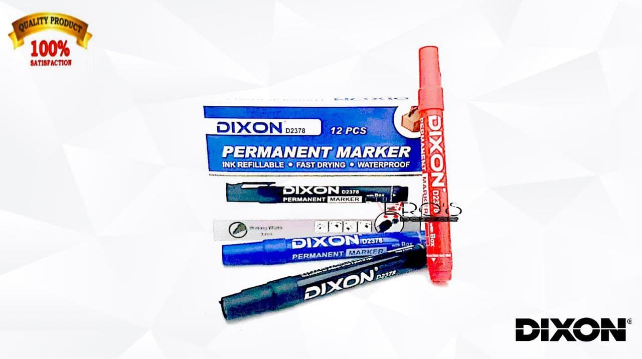 Dixon Permanent Marker / Pentel Pen Refillable Set of 12 1 Box