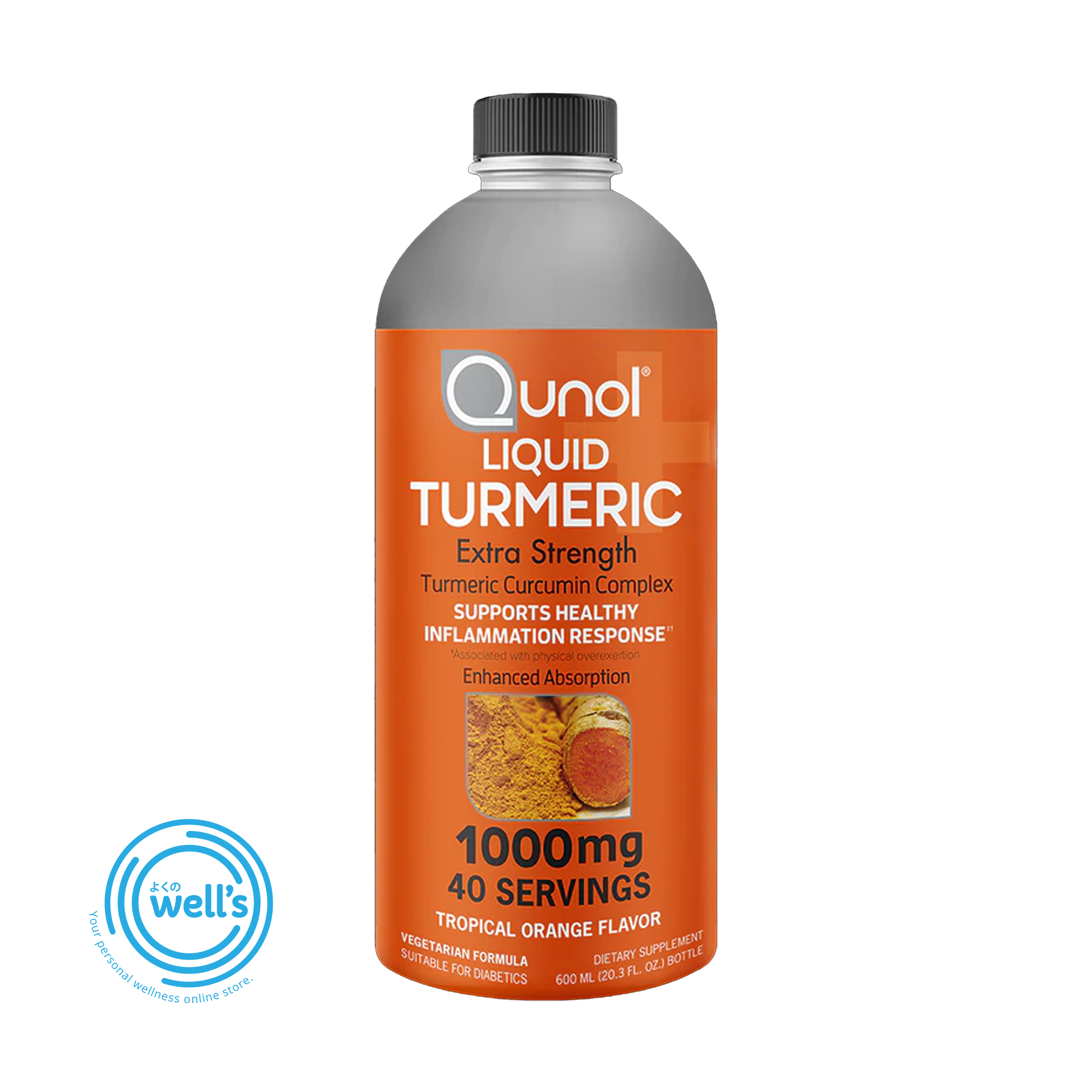 Qunol Liquid Turmeric 1000mg. Supports Healthy Inflammation Response