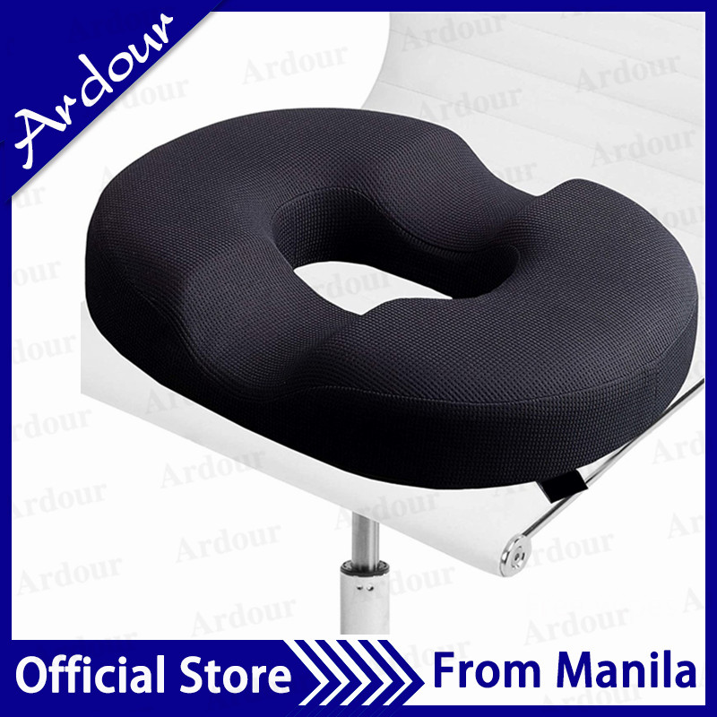 Donut Pillow Hemorrhoid Tailbone Cushion Memory Foam Seat Great for Coccyx, Prostate, Sciatica, Bed Sores, Post-Surgery Pain Relief Orthopedic Firm
