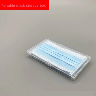 Plastic Portable Transparent Face Mask Container Dustproof Mouth Cover Storage Box Mask Case Holder