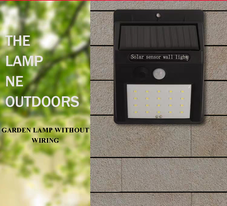 Solar Powered Wireless Remote Control Exterior Security Wall Light 40LED