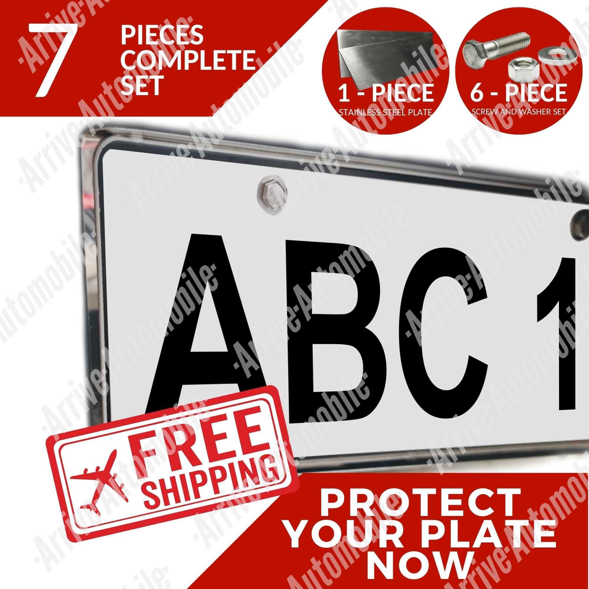 1-pc STAINLESS CAR PLATE HOLDER, BRACKET WITH FREE BOLTS and NUTS