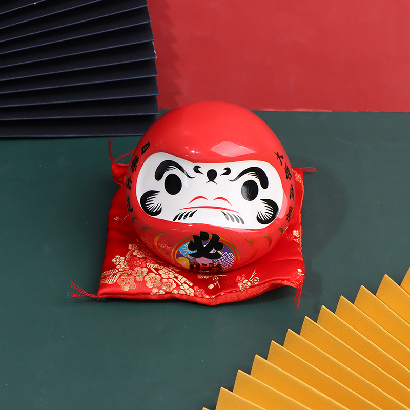Blossom búp bê daruma gốm nhật bản huhe may mắn quyến rũ may mắn trang trí, heo đất thủ công