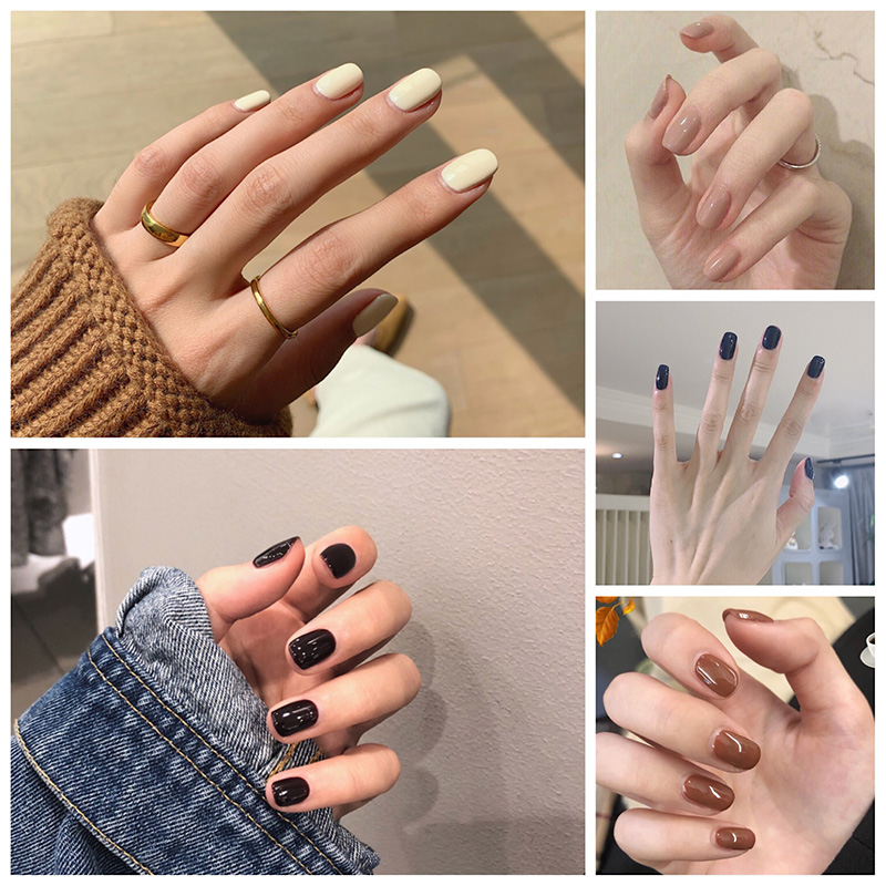 Solid Color Ideas for Short Nails