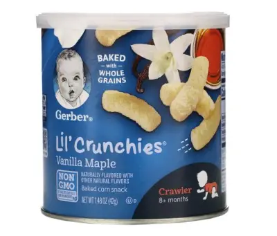 GERBERs US Lil' Crunchies, 8+ Months, Vanilla Maple, 1.48 oz (42 g)
