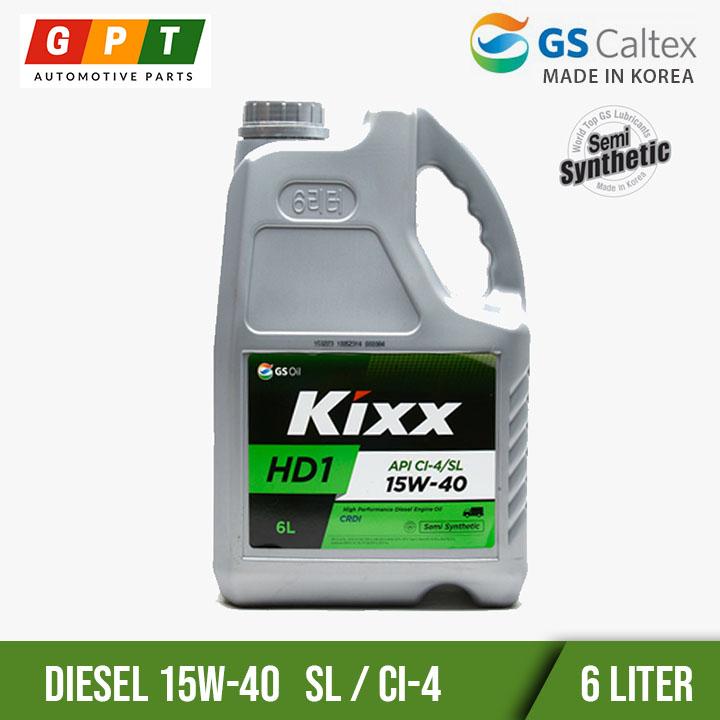 Kixx HD1 ( 15W40 Semi Synthetic ) SL/CI4 Diesel Engine Oil 6L Gallon