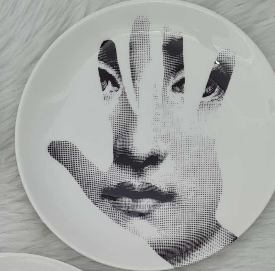 Fornasetti Inspired Plates Wall Hang Plates Decor Plates Decorative