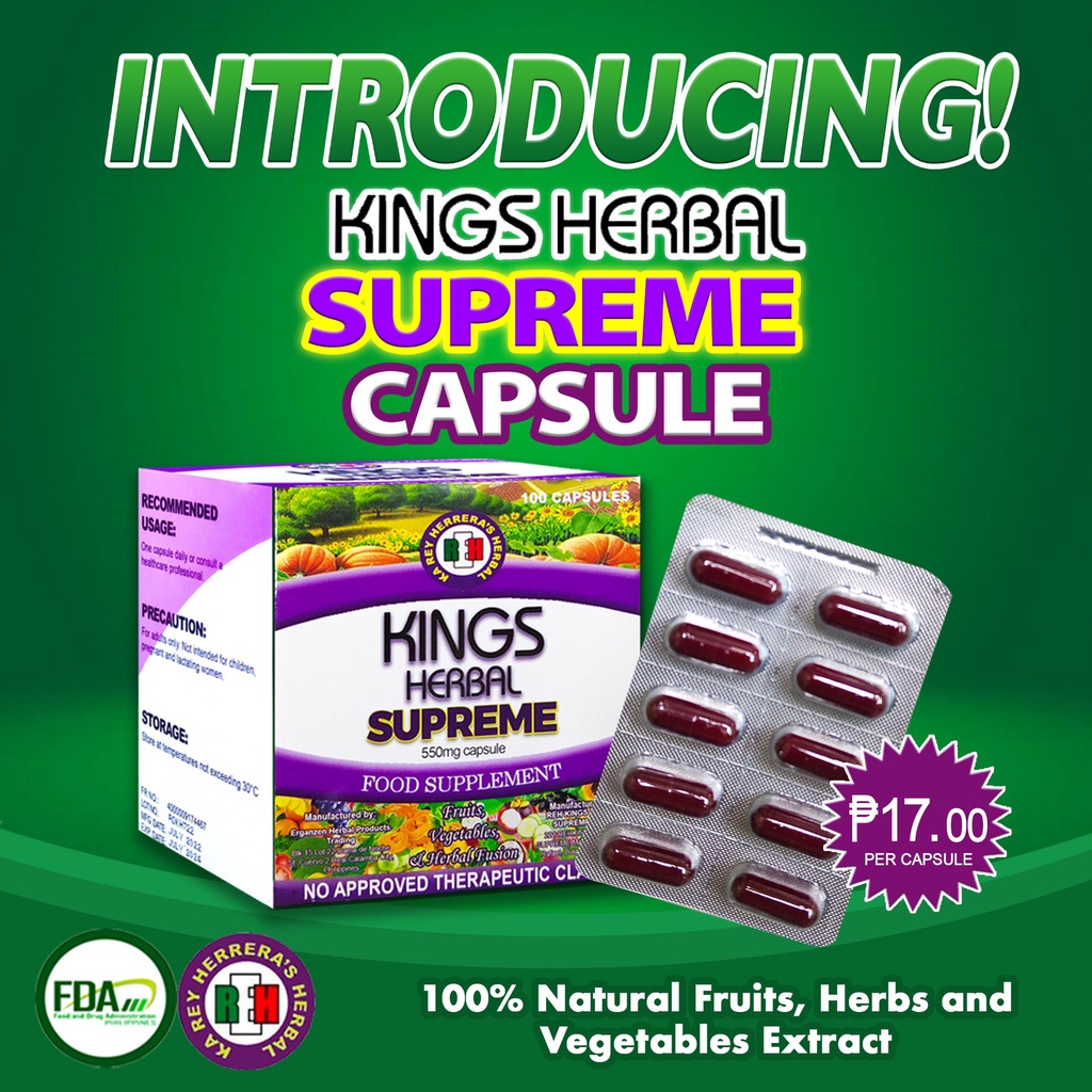 Kings Herbal Supreme (10 Capsules) Ka Rey Herrera Herbal Lazada PH