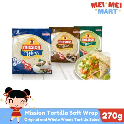 Mission Soft Wrap Original and Whole Wheat Tortilla Salad 270g 6pcs