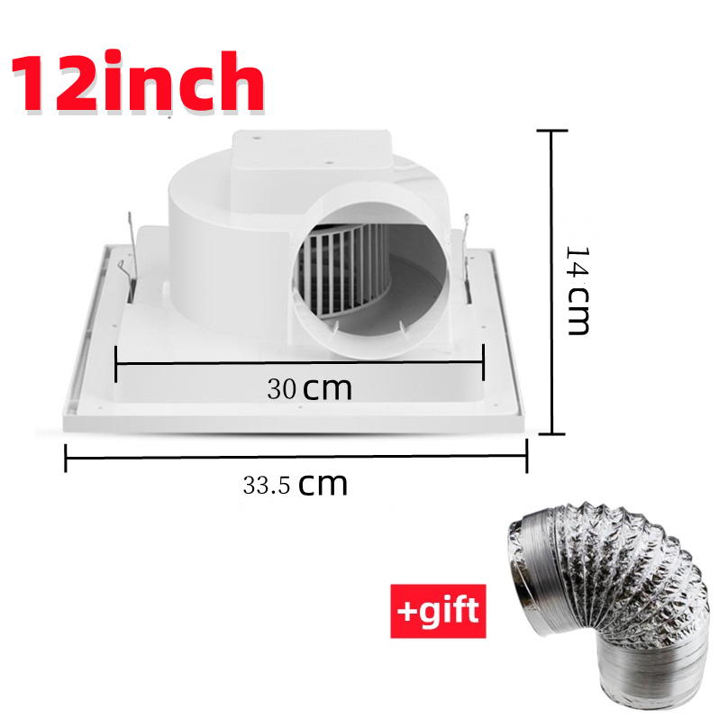 8/10/12inch exhaust fan ceiling exhaust fan kitchen strong wind ...