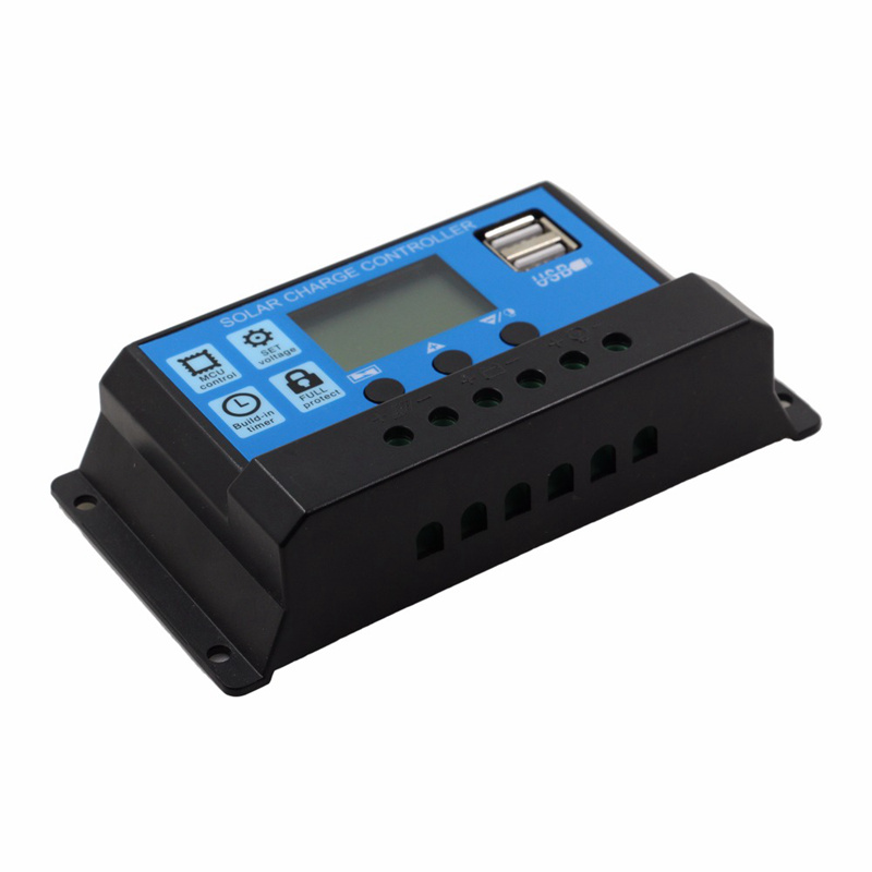 20A 12V 24V Auto work PWM Solar Charge Controller with LCD Dual USB 5V ...