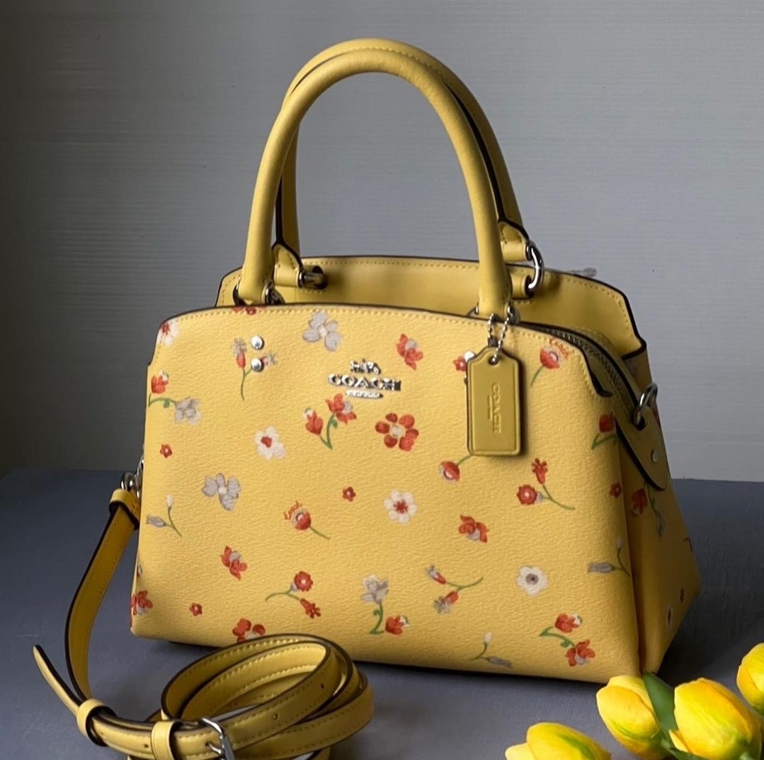 Coach Mini Lillie Carryall With Mystical Floral Print C8216 - Yellow ...