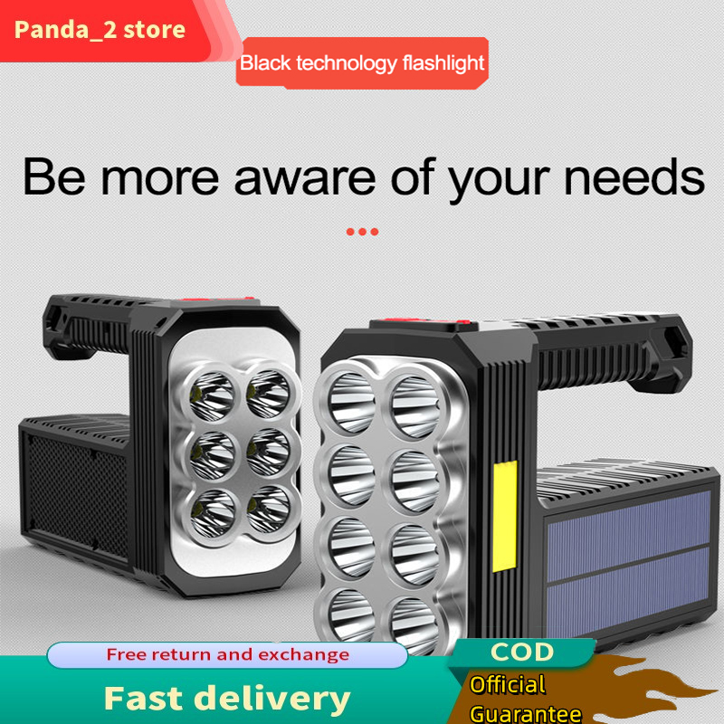 8/6LED ultra long distance rechargeable flashlight Heavy duty military