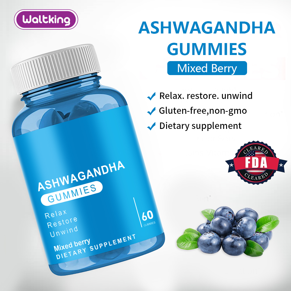 Ashwagandha Gummies & Vitamin D Gummy 60 Counts Mixed Berry, KSM66