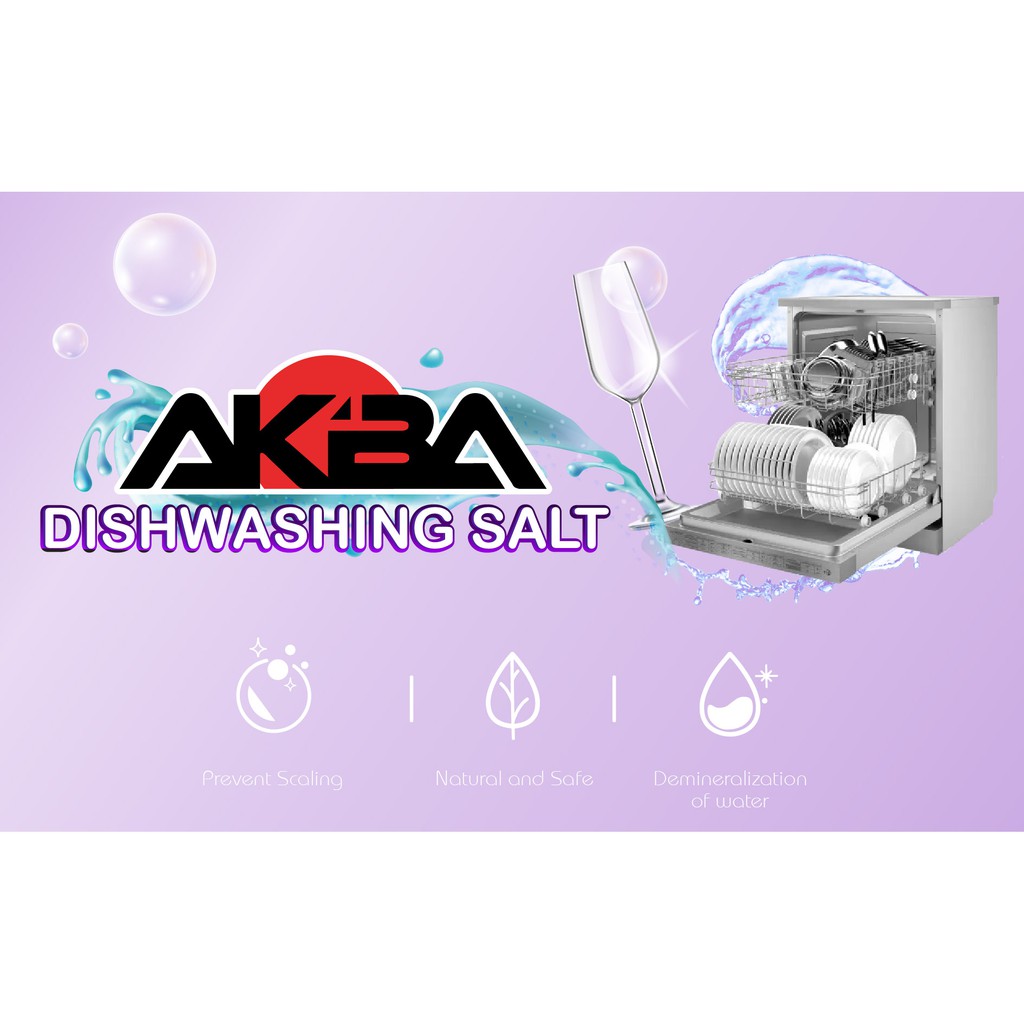 Akiba Dishwasher Salt For Automatic Dishwashers 1kg/bag Prevents