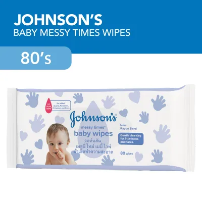 JOHNSONS® Baby Messy Times Wipes 80's