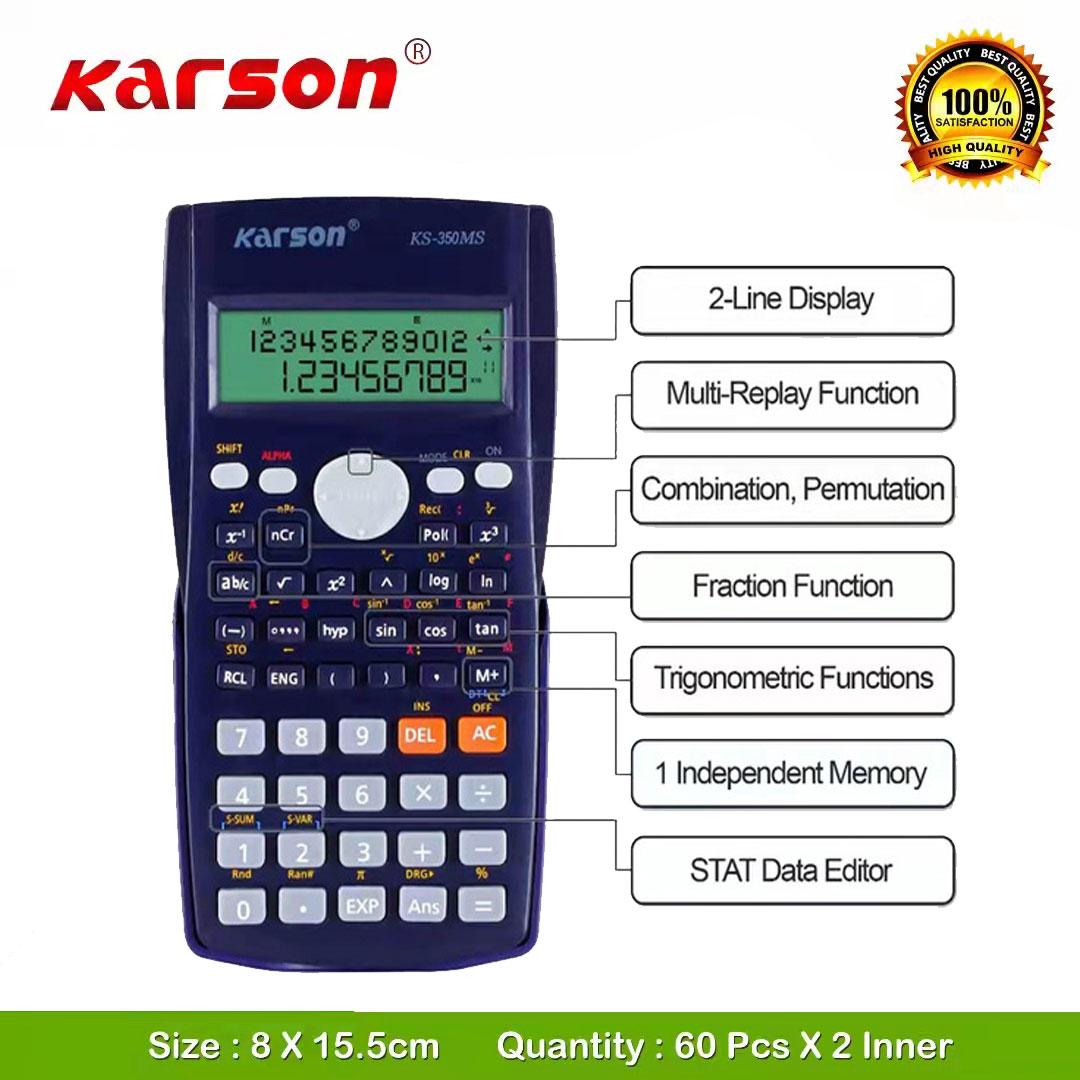 Scientific calculator for high school with battery scientific