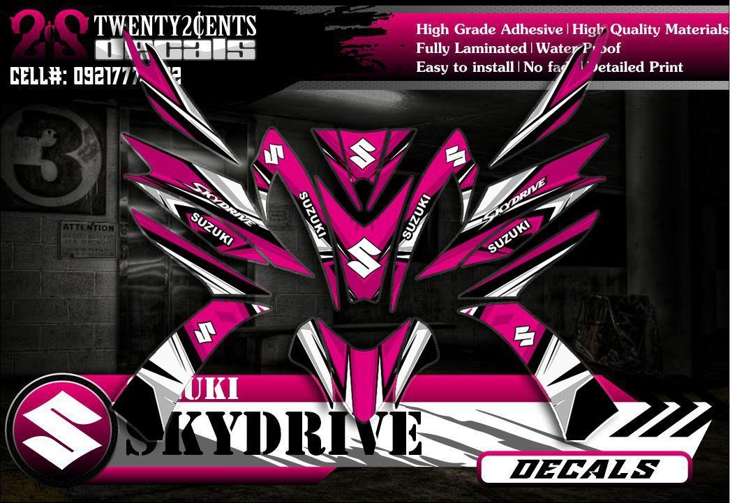 skydrive 125 decals sticker pink magenta rg Lazada PH