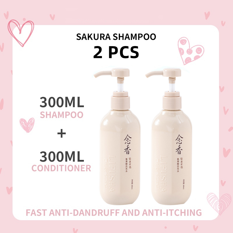 Japan Sakura Shampoo and Conditioner Organic Shampoo Thick and Smooth