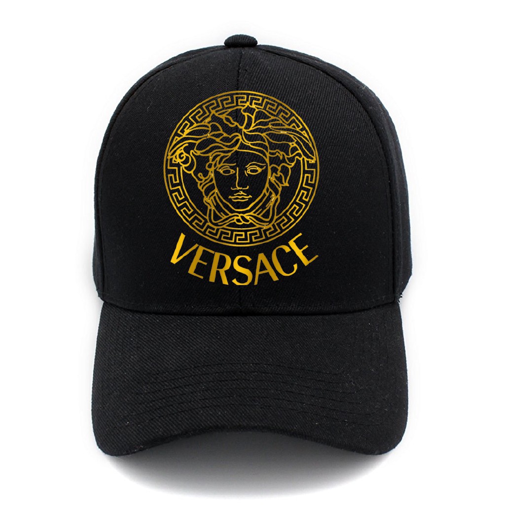 black versace cap