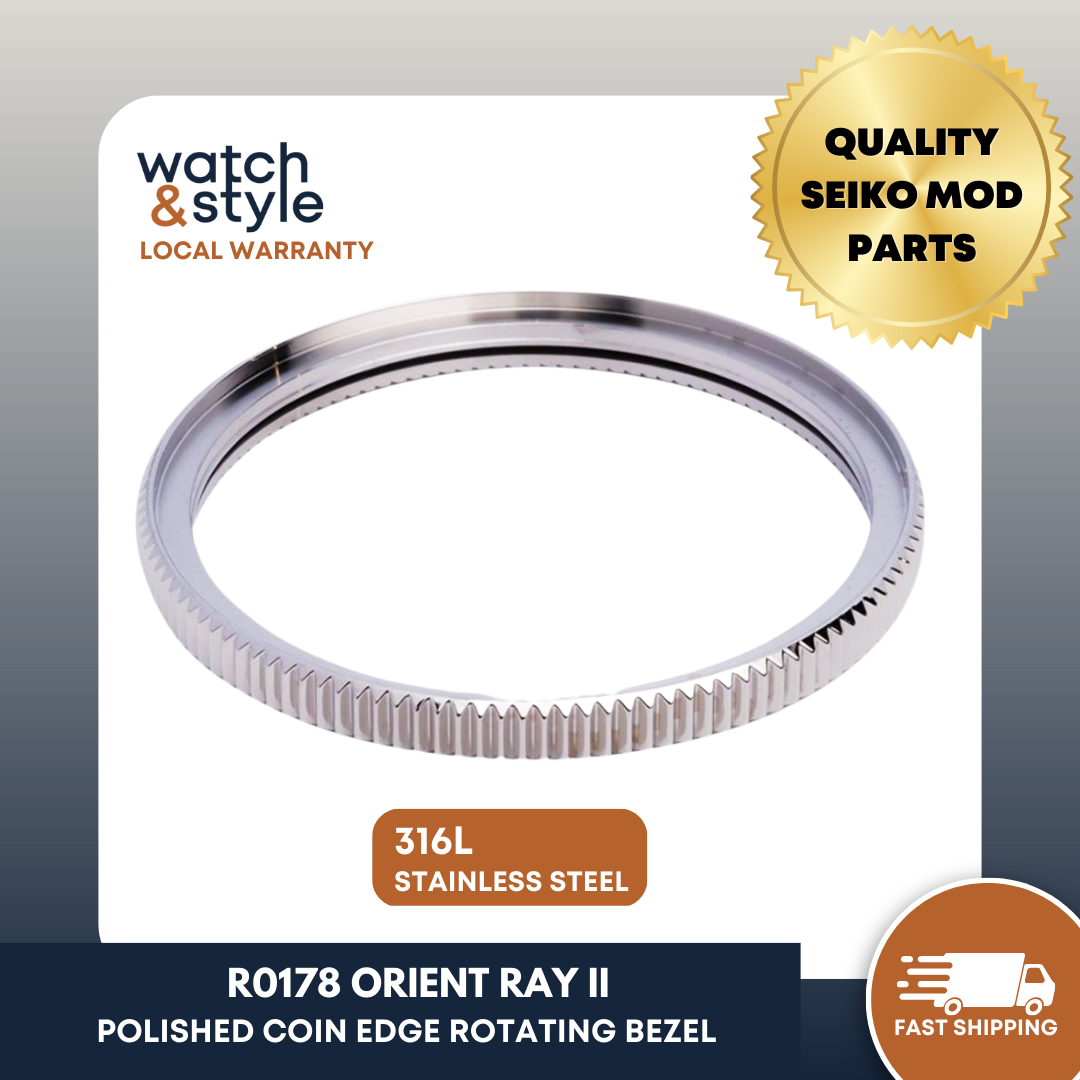 R0178 Orient Ray II Polished Coin Edge Rotating Bezel 316L
