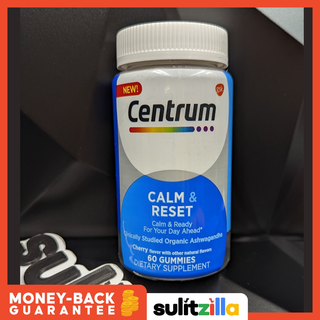 Centrum Centrum Calm & Reset, Calm Gummies with Vitamin B12 and Vitamin B6 60 Gummies (Ref