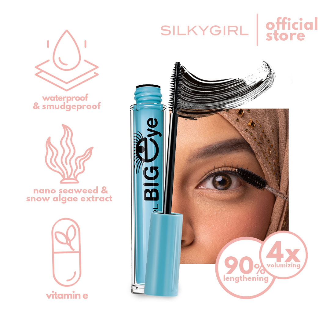 SilkyGirl Big Eye Collagen Water Proof Mascara (Blackest Black) 5ml
