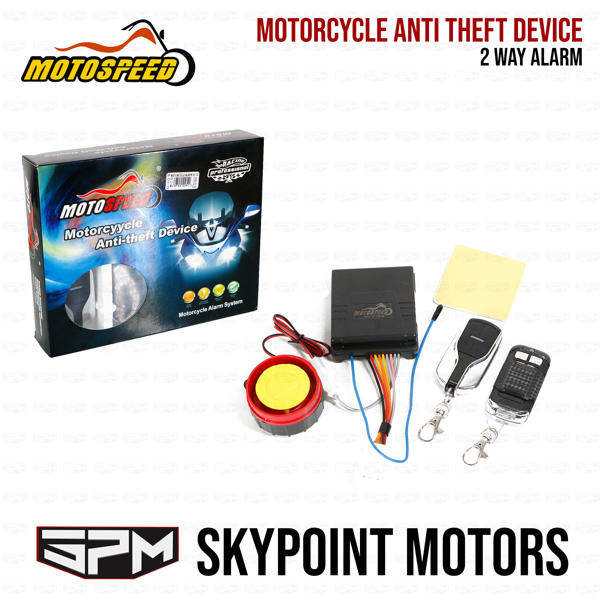 MOTOSPEED 2 WAY ALARM ANTITHEFT DEVICE FOR MOTORCYCLE (9702225