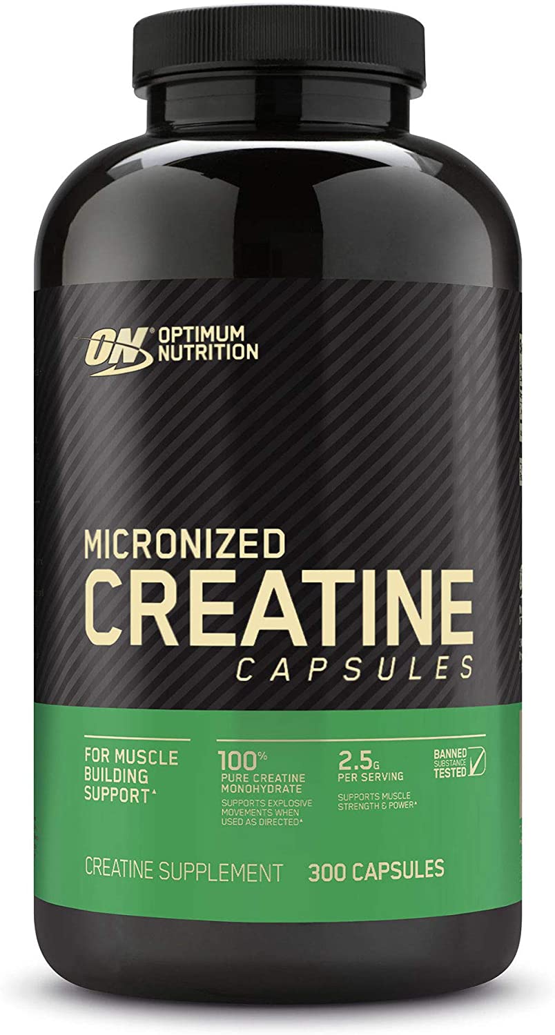 ON Creatine 2500 Capsule, Bottle of 100 Caps. 200 Caps. 300 Caps