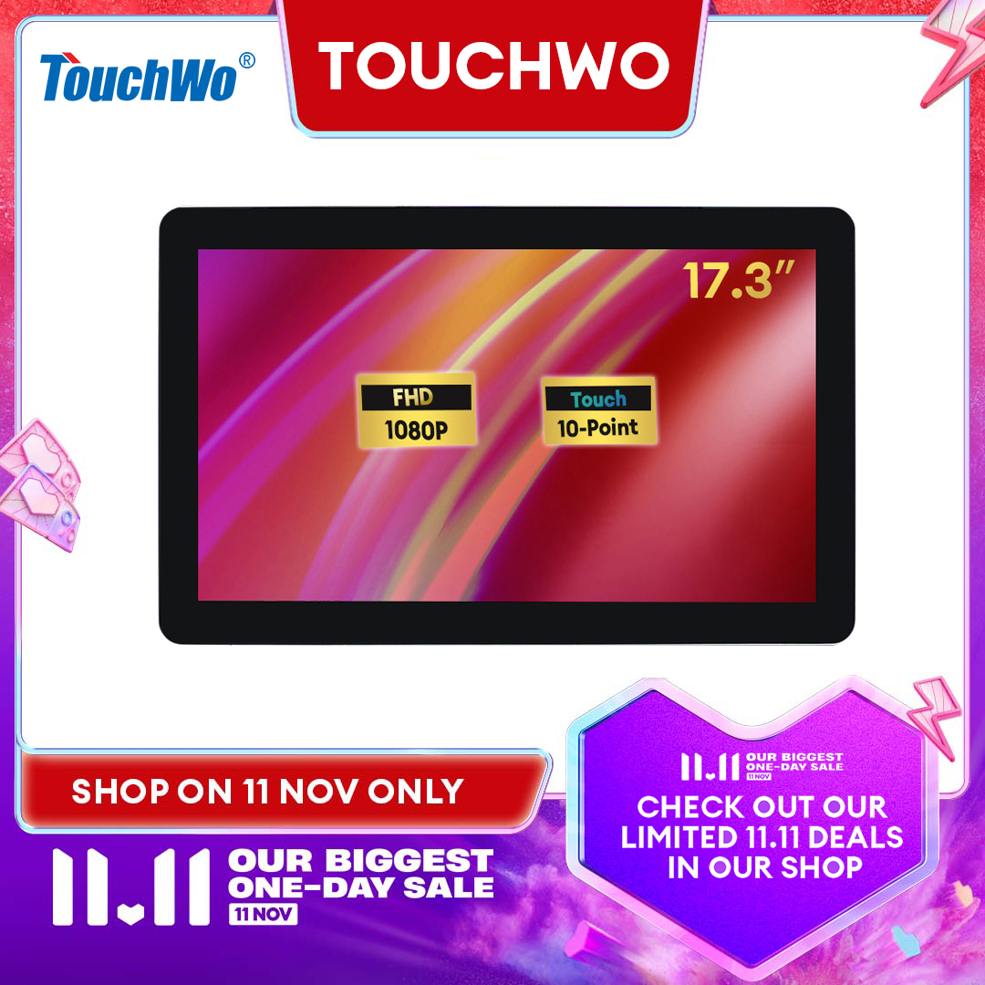 【Free Shipping】TouchWo 17.3 inch wall mount multi touch large screen ...