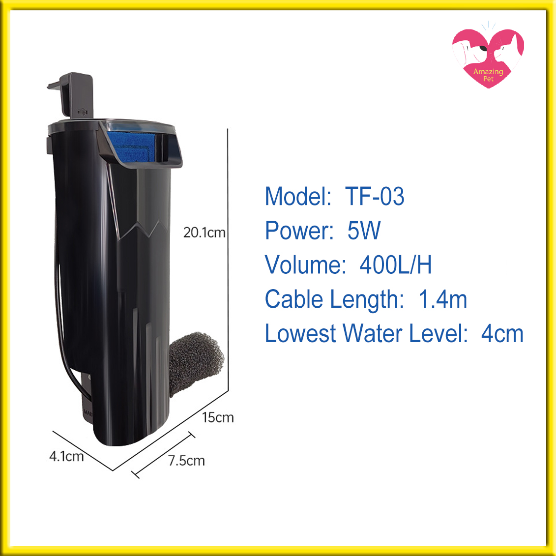 Aquarium Turtle Low Water Filter Pump Water Circulation Pump，for Turtle