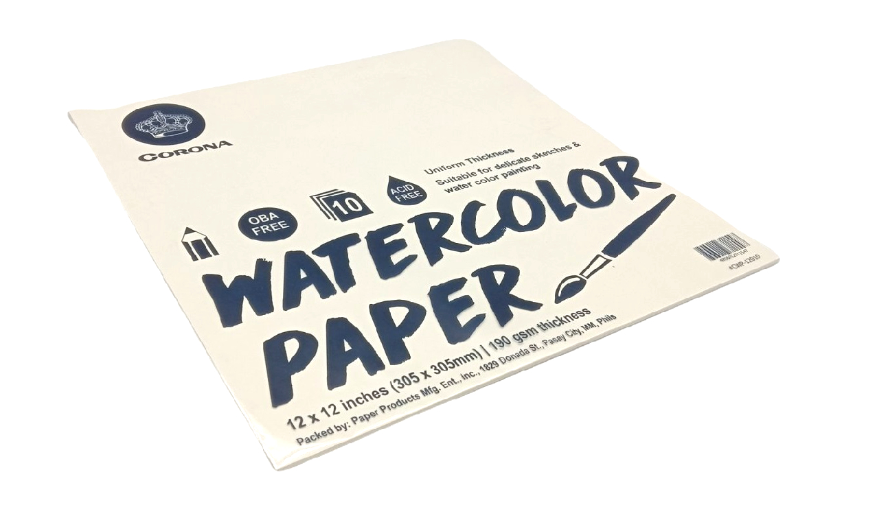 CORONA WATERCOLOR PAPER CWP-09010 9X12 IVORY 10 SHEETS 190GSM