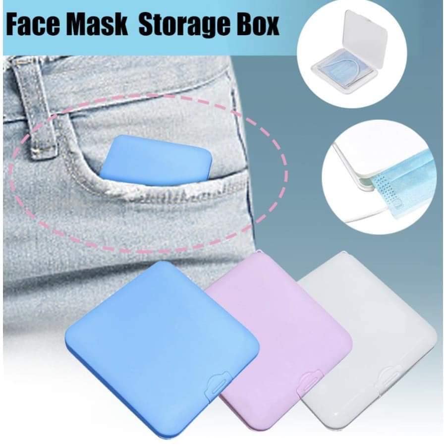 RJ Face Mask Storage Box Square Storage Case Portable Face Mask