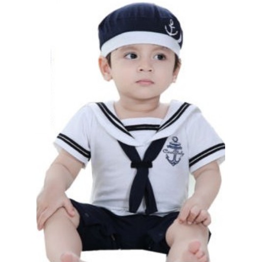 Baby Sailor Costume Set With Hat Suit Grow Baby Girl Costume Baby Boy