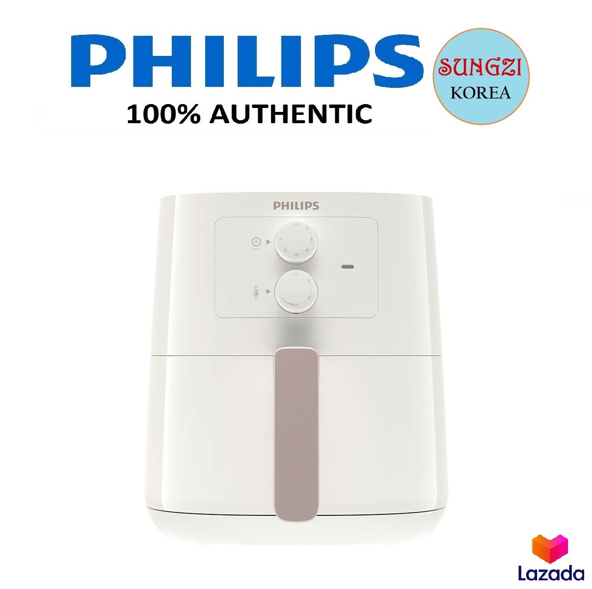 PHILIPS Air Fryer Essential HD9200/20 4.1L (White/Rose Gold) Lazada PH