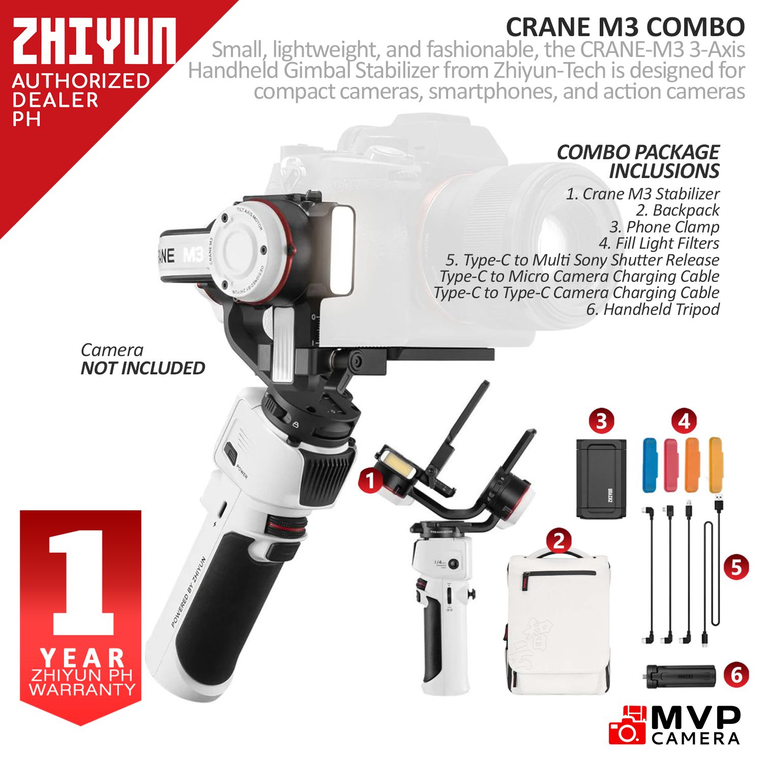 Zhiyun CRANE-M3 STANDARD and COMBO 3-Axis Handheld Gimbal