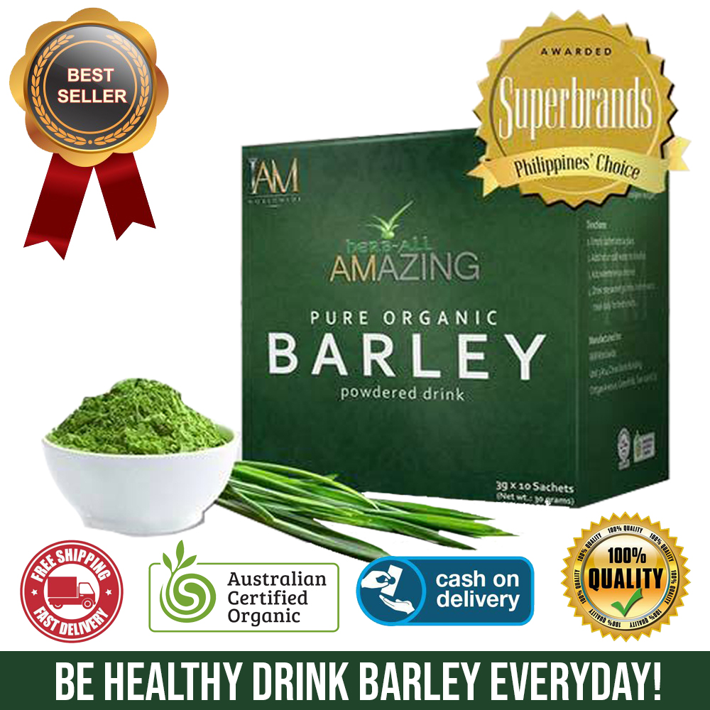 Original IAM Pure Organic Barley (10 Sachets per 1 Box) Organic Juice ...