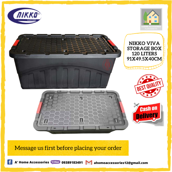 Nikko Viva Storage Box 120 Liters with Lid Lazada PH